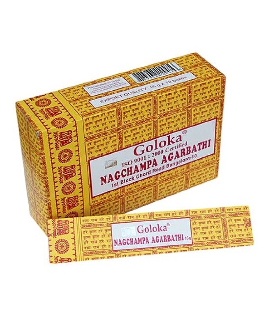 IN.GOLOKA NAG CHAMPA AMARILLO 16 GR. INCIENSO