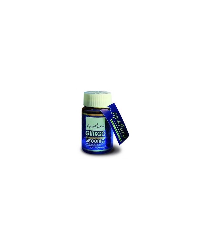 Complemento alimenticio a base de extracto seco concentrado 50:1 de hojas de Ginkgo biloba, estandarizado al 24% de ginkgoflavo