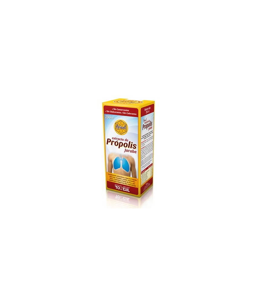 Ingredientes activos/frasco:
Yemas de Pino 4 g
Extarcto seco de Própolis depurado 3 g
Extarcto seco de Eucalipto 3 g
Extarc