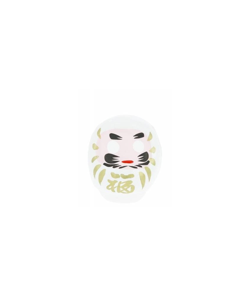 Daruma es el monje que llevó el budismo a China y también tiene muchas caras. Esta es una de sus caras mas populares: en Japón 