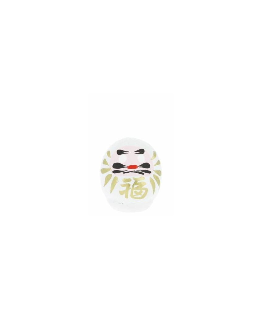 Daruma es el monje que llevó el budismo a China y también tiene muchas caras. Esta es una de sus caras mas populares: en Japón 