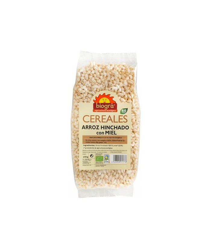 Arroz hinchado con miel
Ideal par desayunos

INGREDIENTES: Arroz hinchado* y miel*. *: procedente de cultivo ecológico

PE