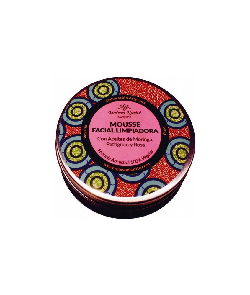 Limpiador facial suave pero con eficacia.

Mousse limpiadora de uso diario con aceite de Moringa Salvaje, Petitgrain de Azaha