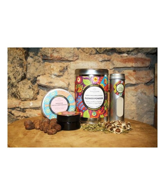 Polvo Limpiador, Peeling y Mascarilla

Limpiador facial diario, Exfoliante suave y Mascarilla semanal de arcillas y superalim