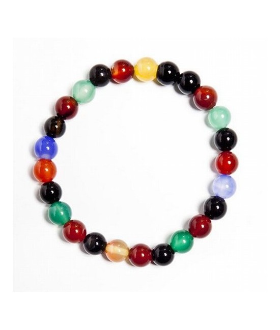 Pulsera mineral de agata surtido en bola de 6mm.
Engarzado en goma elástica.