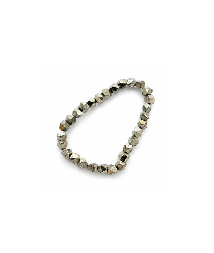 





















Pulsera Pirita elástica, forma dodecaedro de 6 mm.