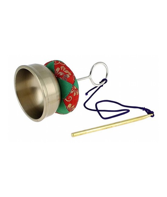 El in-kin forma parte de los instrumentos Zen. Está compuesto por una pequeña campana y una baqueta metálica unida con un cordó