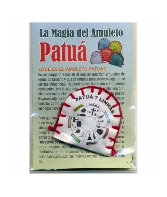 ¿QUE ES EL AMULETO PATUÁ?
Es un pequeño saco en el que se guardan amuletos de reducido tamaño y que se emplea para atraer o al