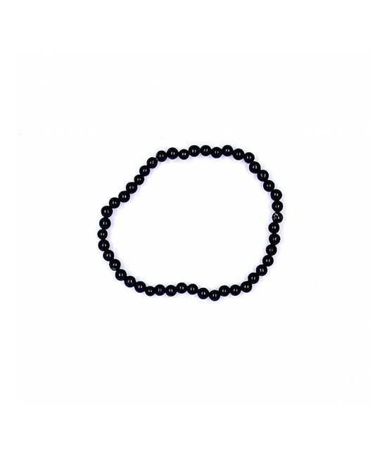 Pulsera de turmalina en bola de 6 mm. elastica.