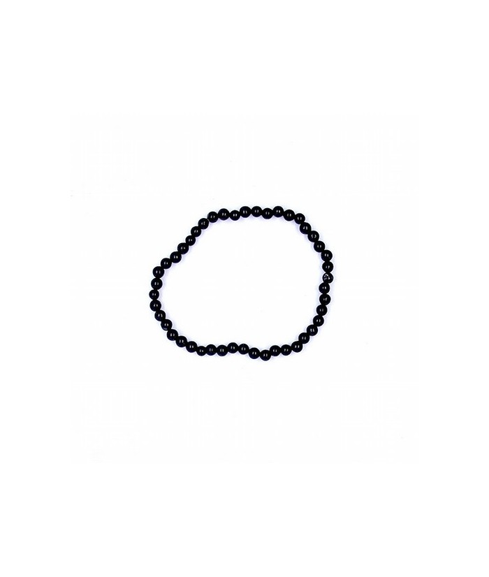 Pulsera de turmalina en bola de 6 mm. elastica.