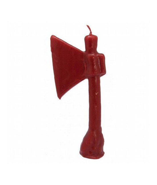 Vela Forma Hacha 19cm (Rojo)