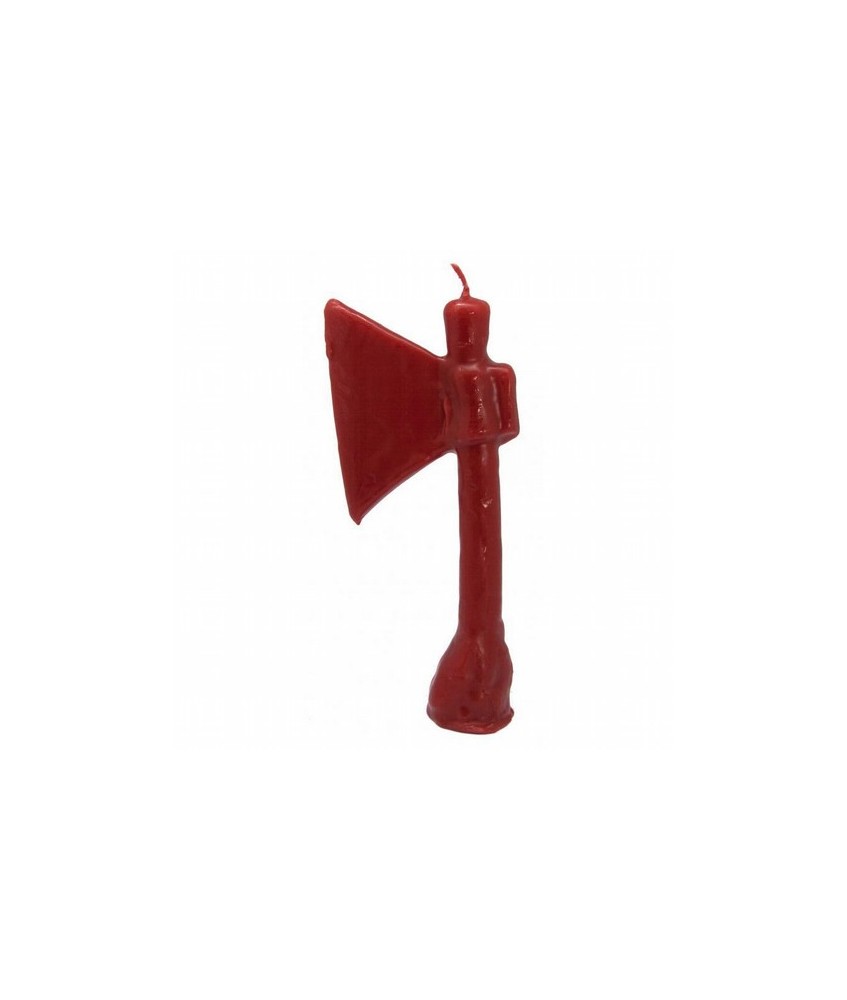 Vela Forma Hacha 19cm (Rojo)