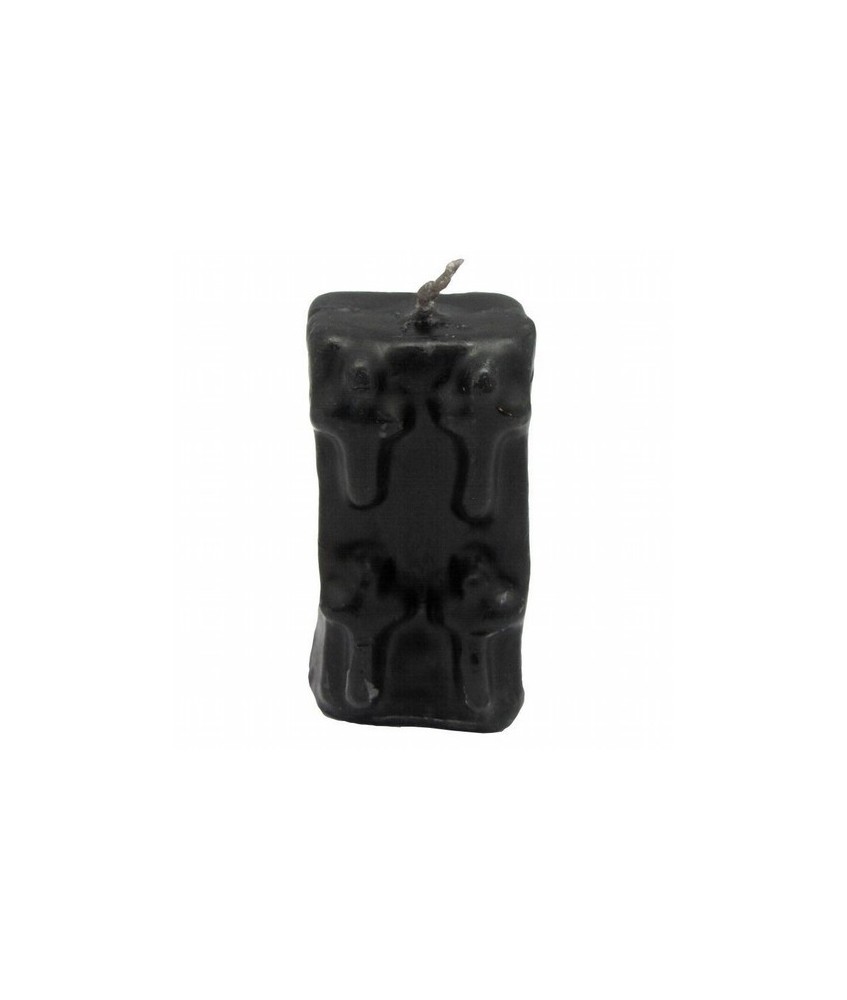 VELA FORMA Ataud 7 Cruces 7cm (Negro)