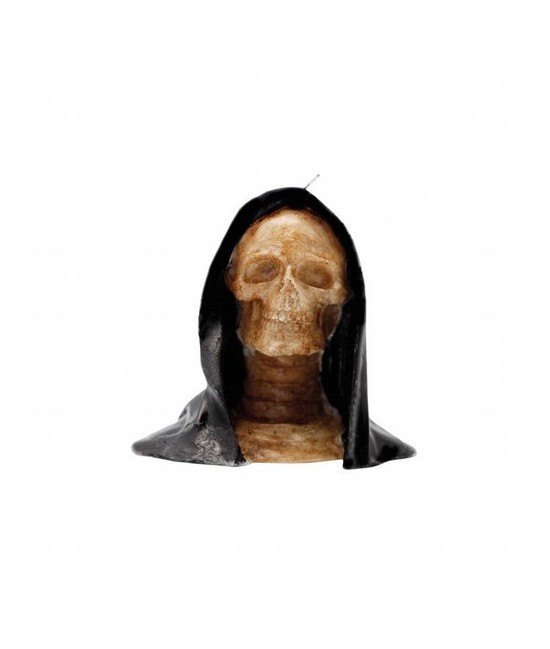 Vela Forma Santa Muerte c/ Capucha 15 cm (Negra)