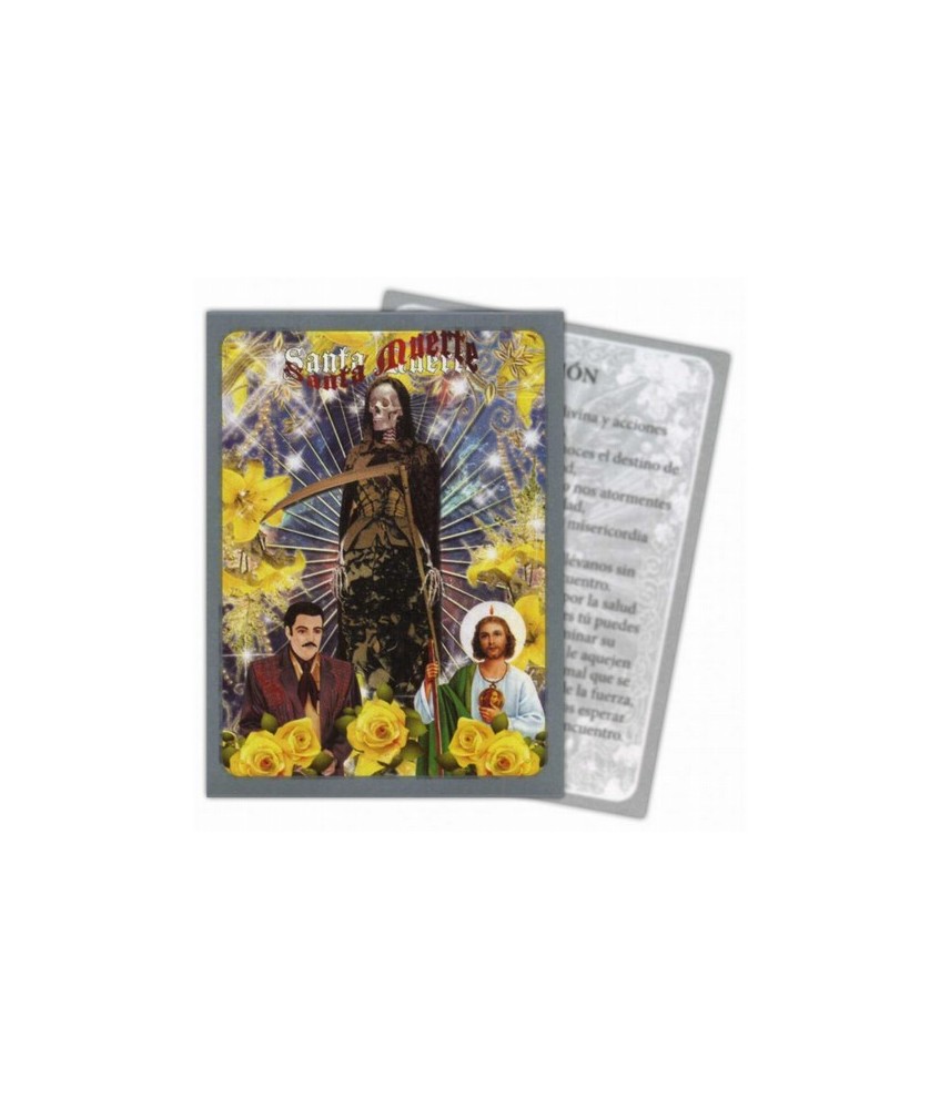 Estampa Santa Muerte Malverde y San Judas Tadeo 7 x 9,5 cm (P12)