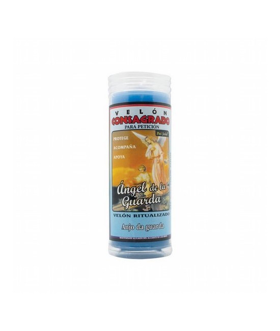 VELON CONSAGRADO Angel de la Guarda 14 x 5.5 cm (Celeste) (Incluye Ritual)
Los Ángeles de la Guarda cuidan nuestro cuerpo y so