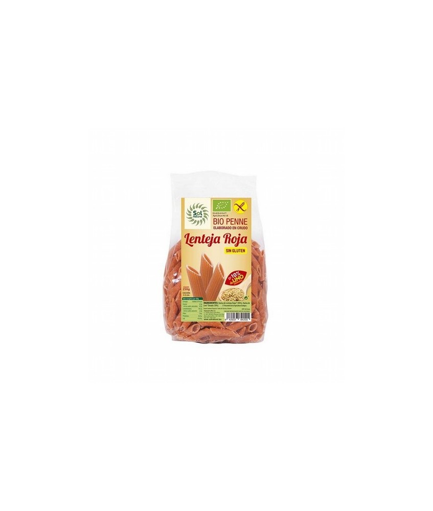 PENNE DE LENTEJA ROJA CON LINO SIN GLUTEN BIO 250 G SOL NATURAL
 

Ingredientes:
Harina de Lenteja Roja* 90% y Harina de Li