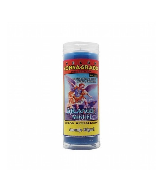 VELON CONSAGRADO Arcangel Miguel 14 x 5.5 cm (Incluye Ritual)
