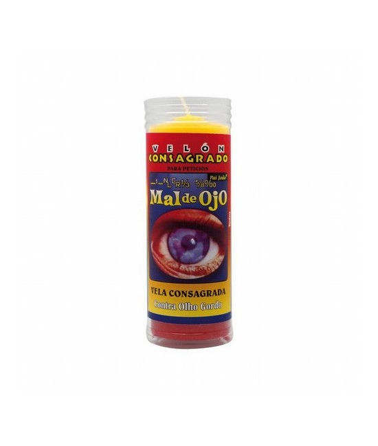 VELON CONSAGRADO Contra el Mal de Ojo 14 x 5.5 cm (Incluye Ritual)
