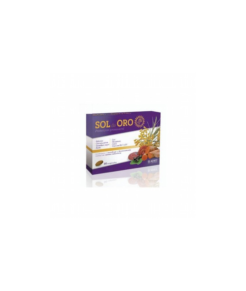 Más información
SOL DE ORO FORTE 30 COMPRIMIDOS ELADIET
 

Descripción:
Sol de Oro Forte de Eladiet es un complemento alim