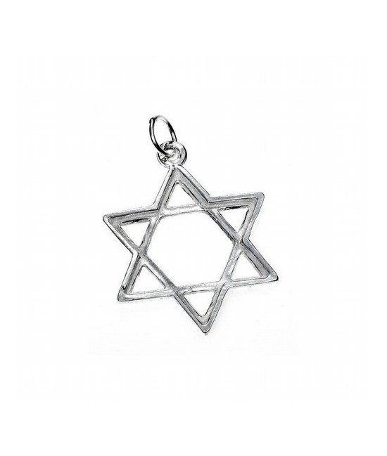 Amuleto Plata Estrella David 3 x 2.3 cm