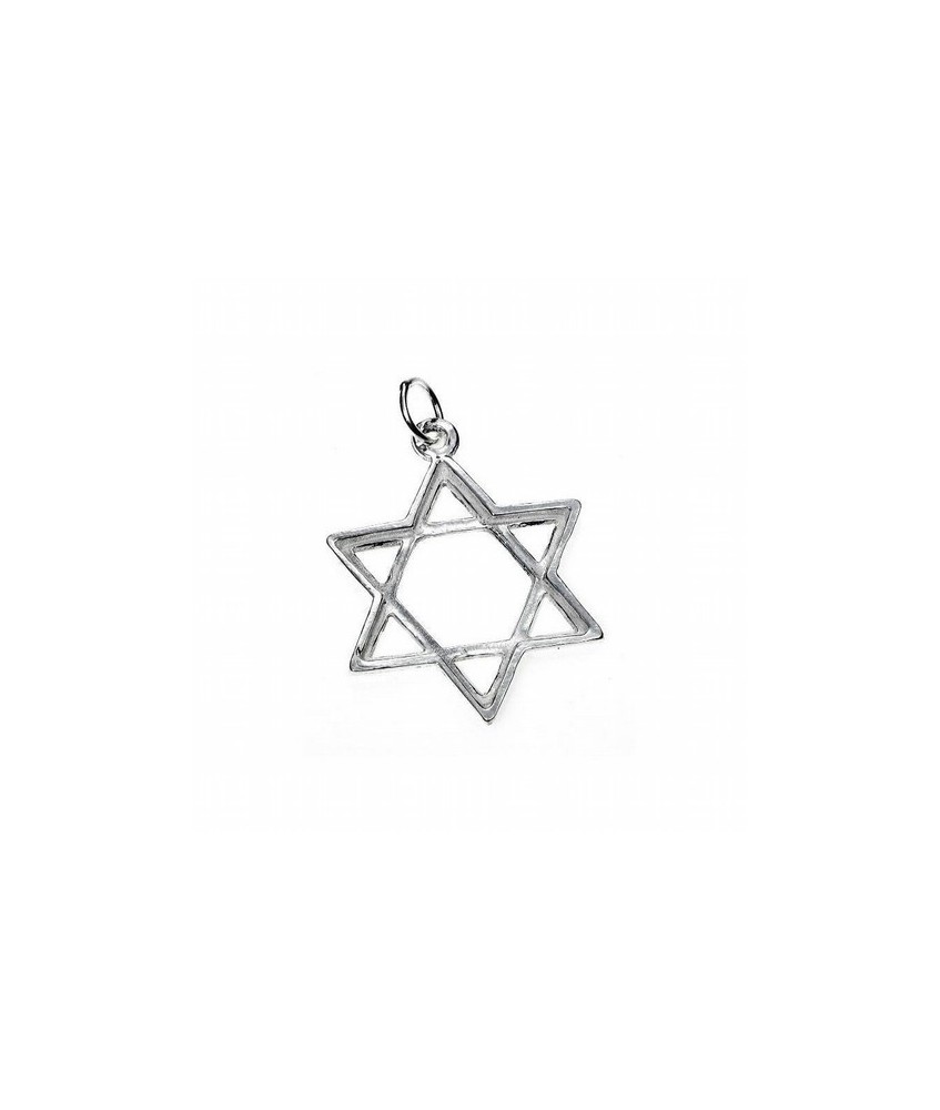 Amuleto Plata Estrella David 3 x 2.3 cm