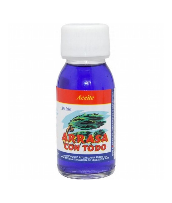Aceite Arrasa con Todo 60 ml (Prod.Ritualizado)

El Aceite Arrasa con Todo sirve para deshacer negatividades, bloqueos, anuda
