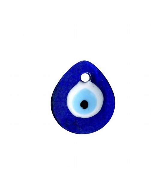 Amuleto Proteccion Ojo Turco Cristal Lagrima 3.5 x 2.5 cm (Para Colgar)