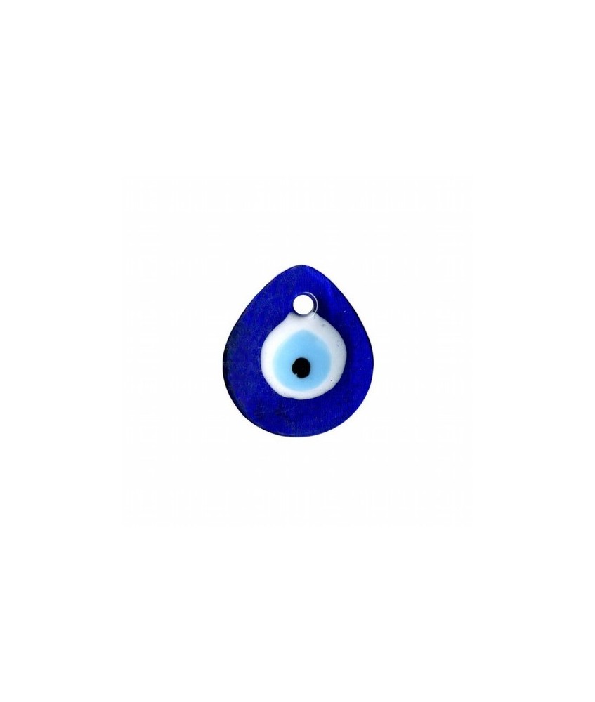 Amuleto Proteccion Ojo Turco Cristal Lagrima 3.5 x 2.5 cm (Para Colgar)