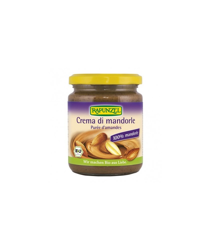 Crema de almendras tostadas. El sabor se desarrolla a través de la torrefacción suave con aire caliente de las energías renovab