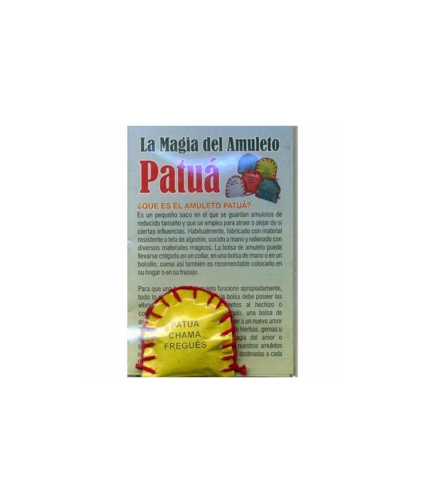 ¿QUE ES EL AMULETO PATUÁ?
Es un pequeño saco en el que se guardan amuletos de reducido tamaño y que se emplea para atraer o al