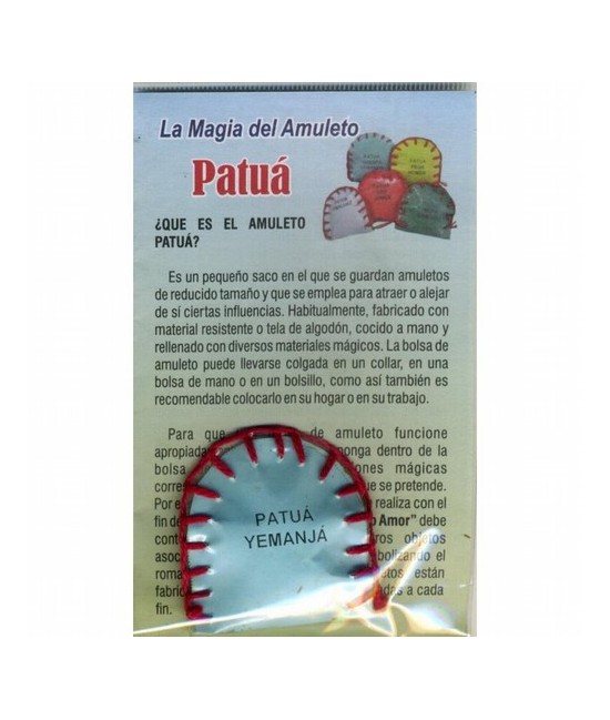¿QUE ES EL AMULETO PATUÁ?
Es un pequeño saco en el que se guardan amuletos de reducido tamaño y que se emplea para atraer o al
