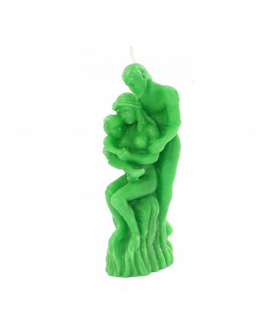 VELA FORMA FAMILIA FERTILIDAD 20 CM VERDE
