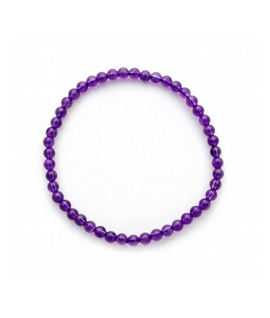 Pulsera Amatista, elástica de bolitas de 4 mm.