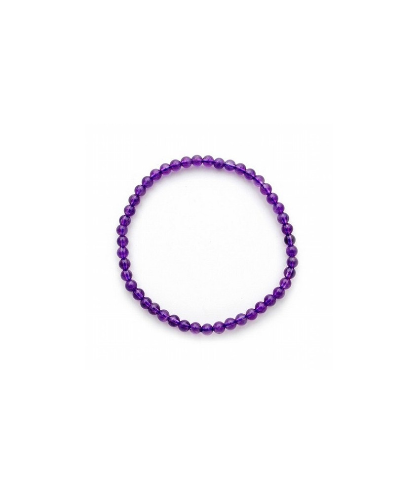 Pulsera Amatista, elástica de bolitas de 4 mm.