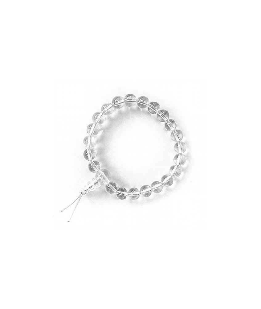 Pulsera de Cristal de Roca en bolas de 8mm.

Presentada con cartón con el nombre del mineral y su propiedad.