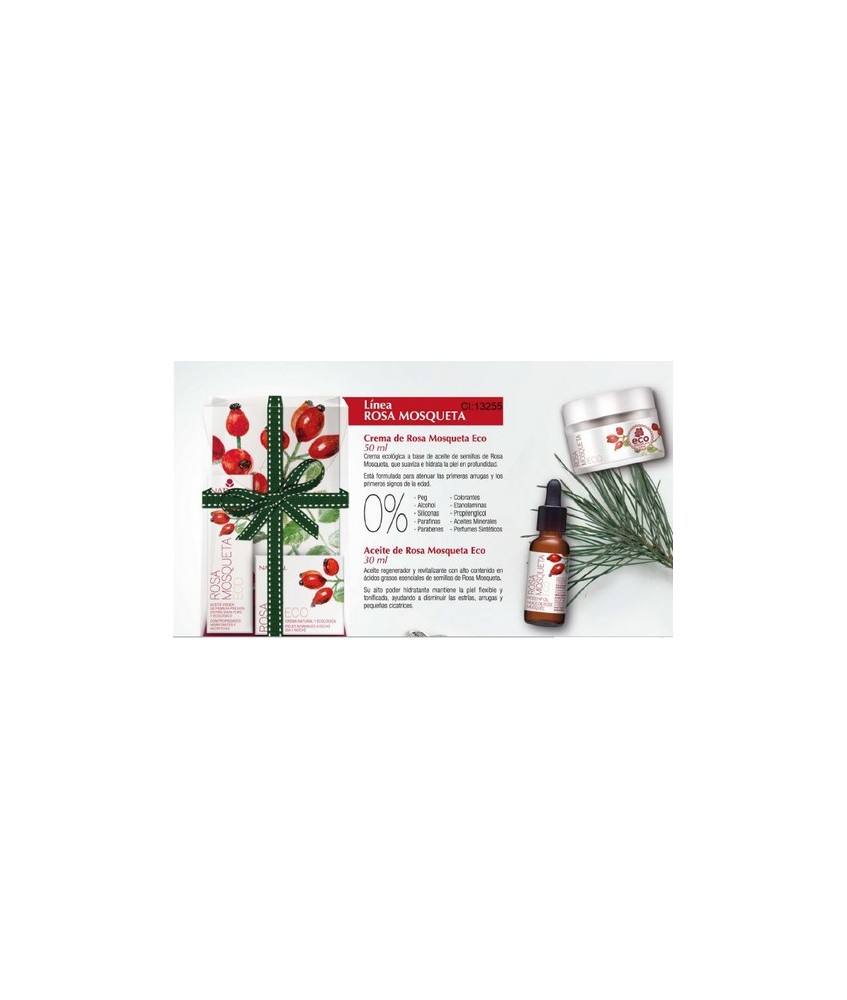 SET COMPUESTO POR CREMA ROSA MOSQUETA ECO 50 ML. + ACEITE ROSA MOSQUETA PURO ECO 30 ML.