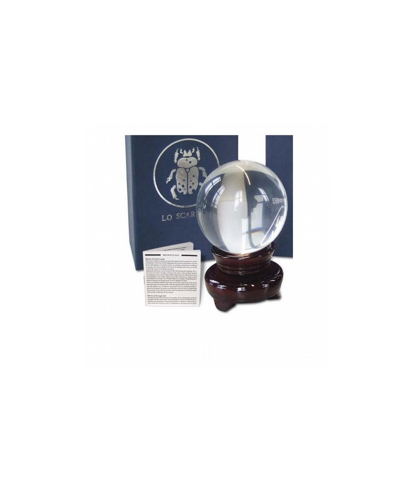 Bola Cristal 12 cm 1º Calidad (con Peana Giratoria y Caja)