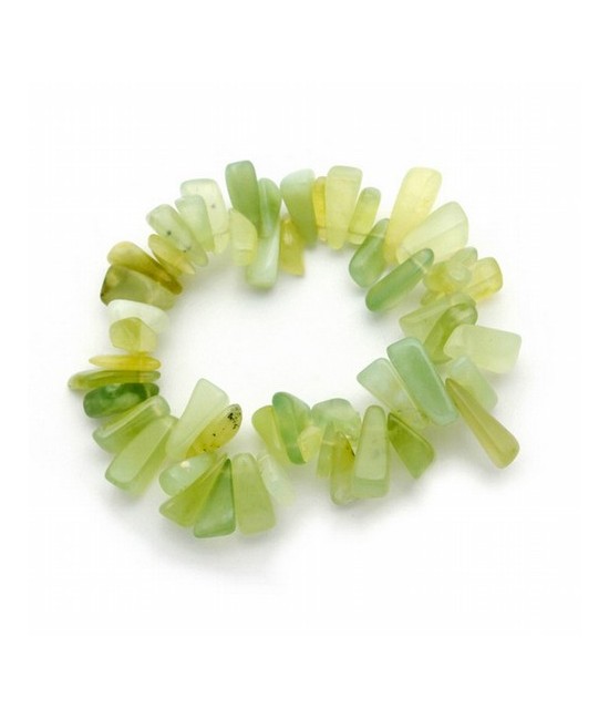 Pulsera chip Hawai elástica de Jade Verde.