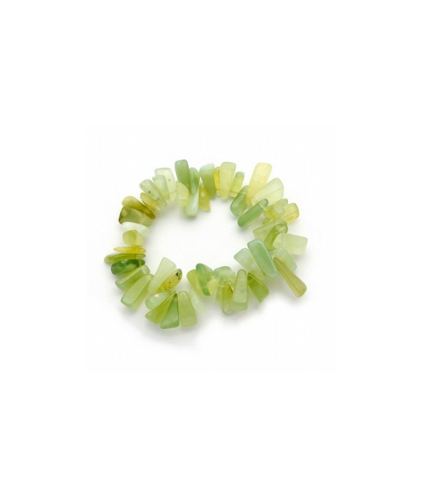 Pulsera chip Hawai elástica de Jade Verde.