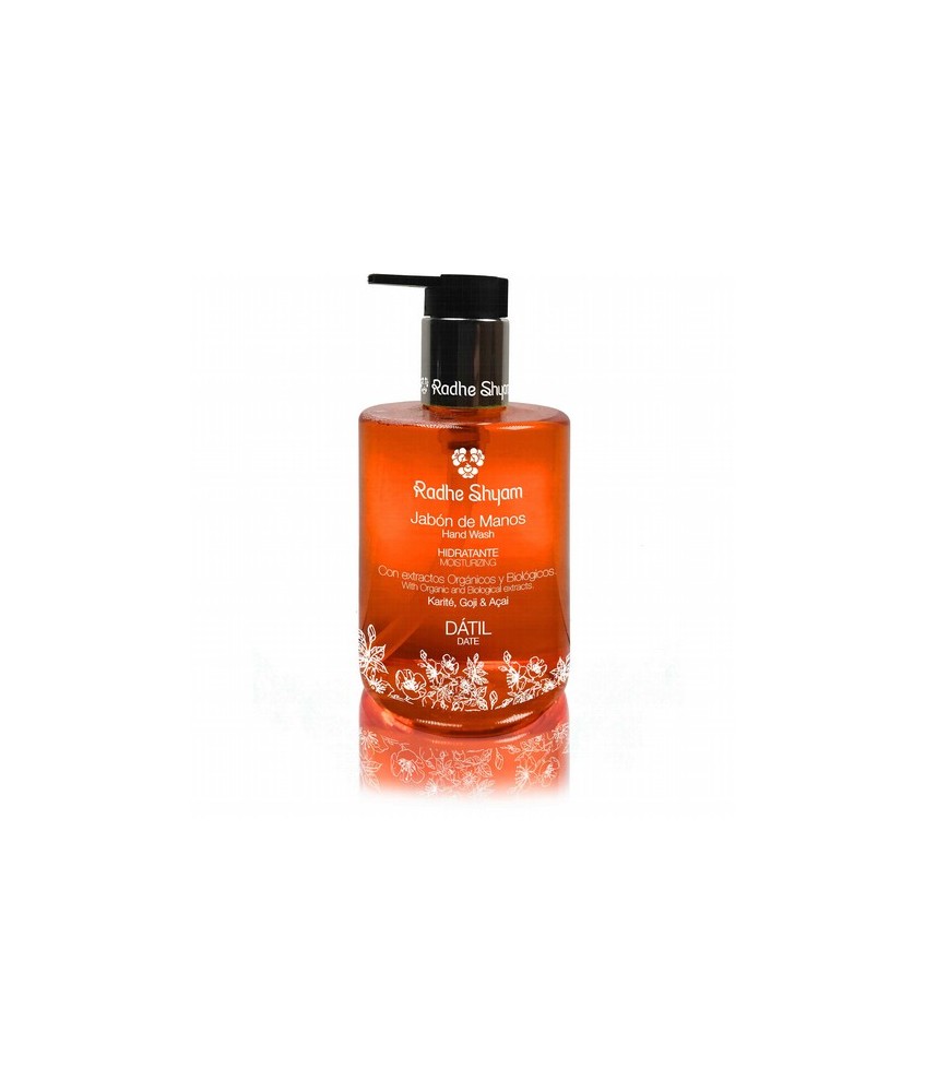 El Jabón Líquido de Manos Radhe Shyam te ayudara a mantener tus manos limpias, dejándote un suave y fragante aroma a  Dátil. Y 