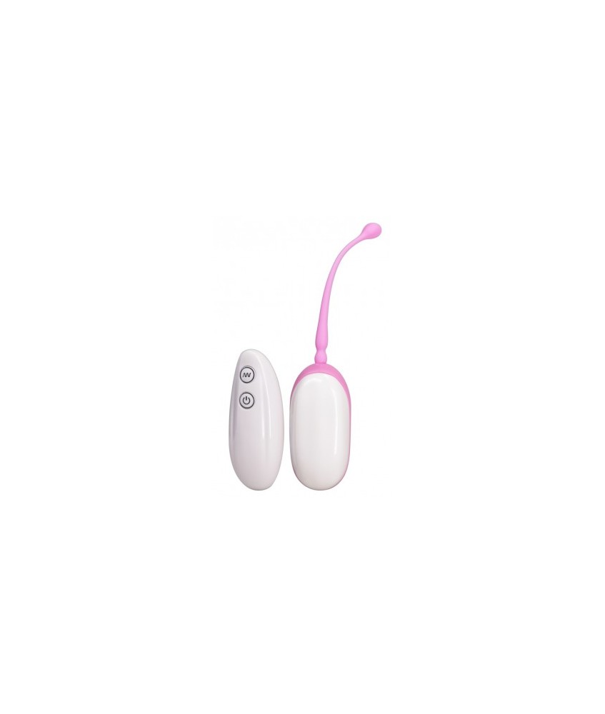 Púrpura / blanco vibro-bala con un mando a distancia y hilo de retracción. 7 niveles de vibración. Vibro-bala de 7 cm de longit