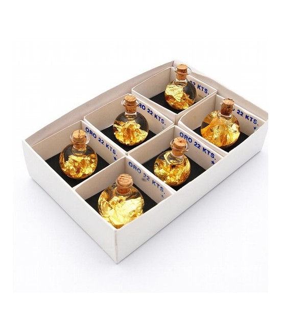 Matraz en vidrio soplado con oro 22k.
Medida 3cm alto