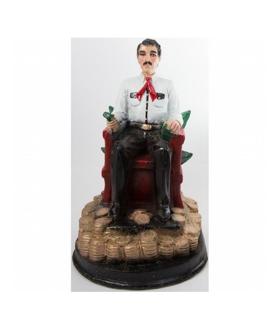 Imagen Malverde Sentado 30 cm 12 inch (Blanco) - Resina