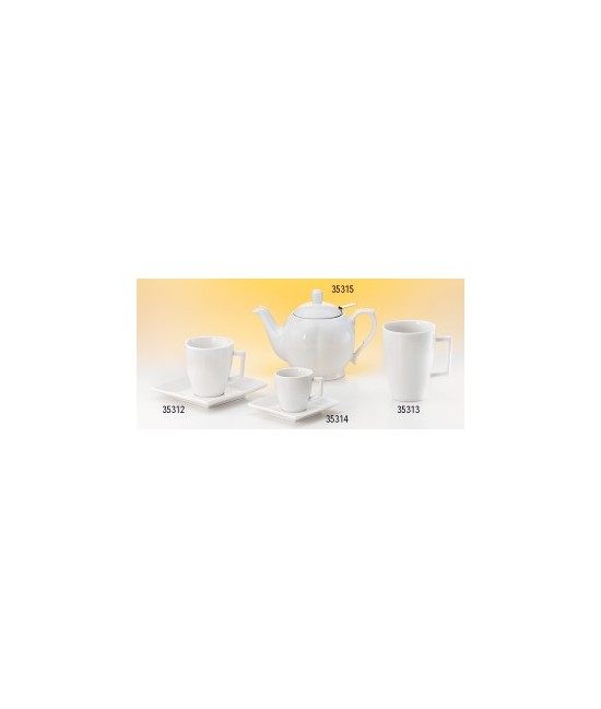 DB.TAZA CON PLATILLO "RIVIERA", PORCELANA