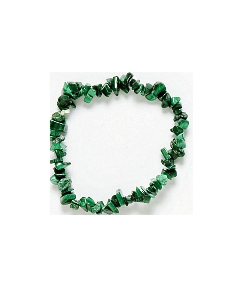 Pulsera Chip Malaquita.
Presentada en jinete de cartón con nombre de mineral y su propiedad.
Calidad extra.