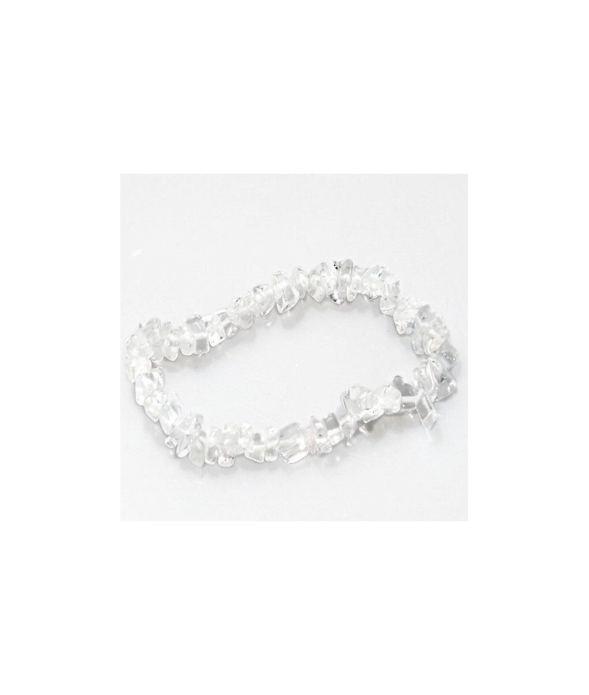 Pulsera Chip Cristal de Roca.
Presentada en jinete de cartón con nombre de mineral y su propiedad.