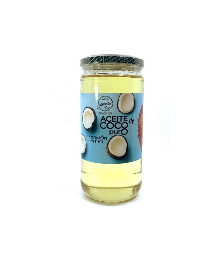 GR.ACEITE COCO PURO BOTE CRISTAL 600 ML.