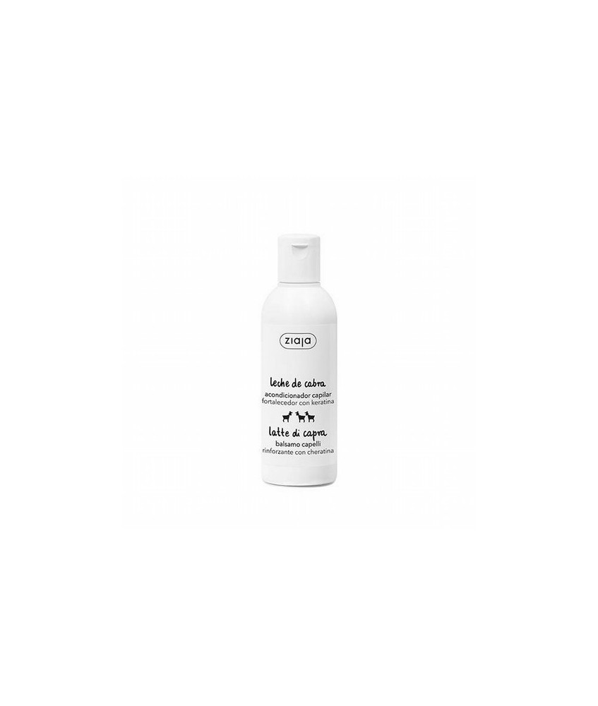 Acondicionador fortalecedor de leche de cabra para cabello opaco y seco. Contiene keratina y proteínas de leche de cabra. 

-
