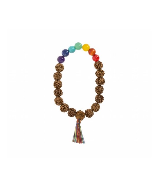 Características técnicas: 
Rudraksha y siete piedras semipreciosas. 21 cuentas.